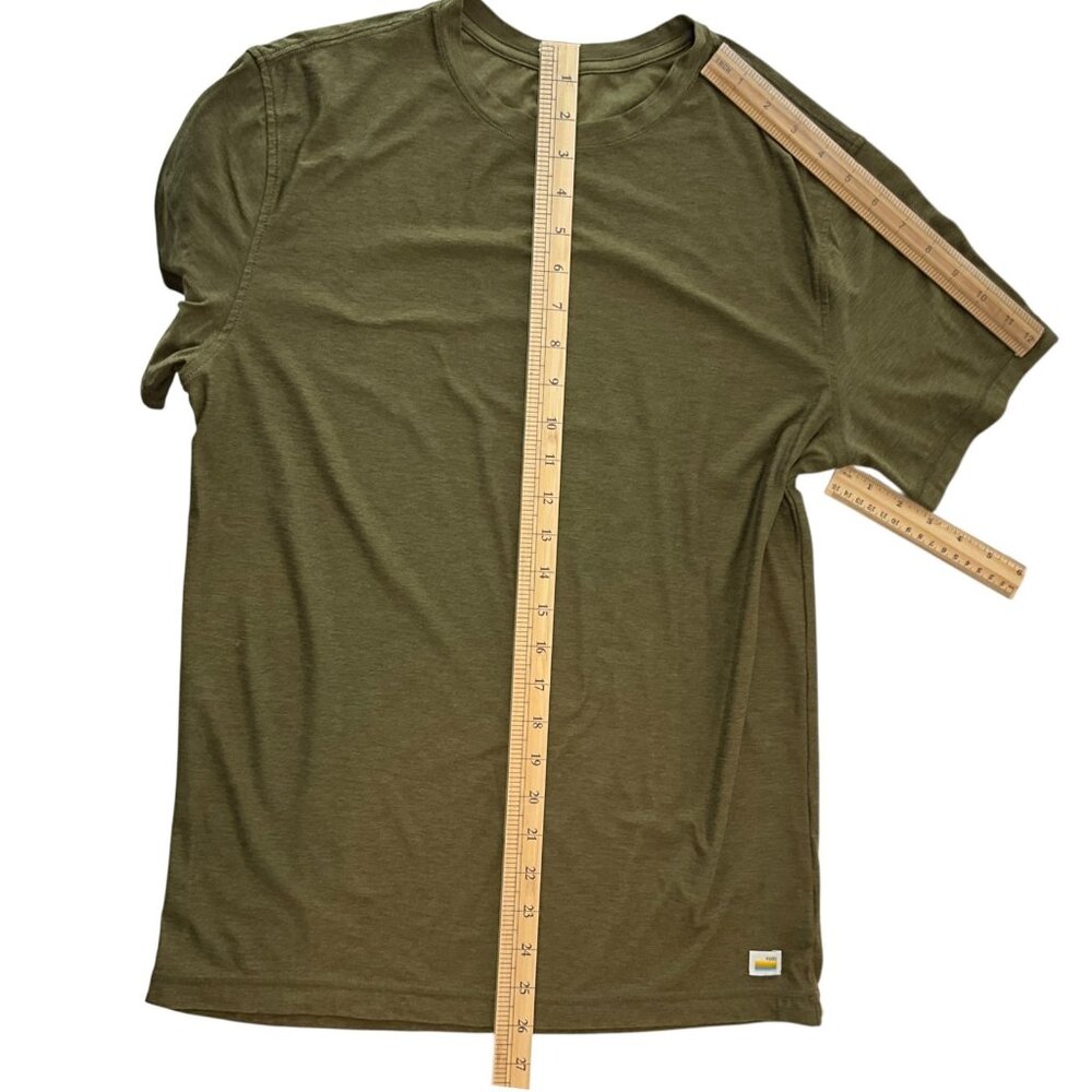 Vuori Strato Tech Tee Mens Small Green Lightweight Stretch Crew Neck V126 - Picture 9 of 9